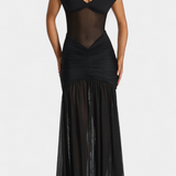 Selina – Elegant Maksi haljina with Mesh Details