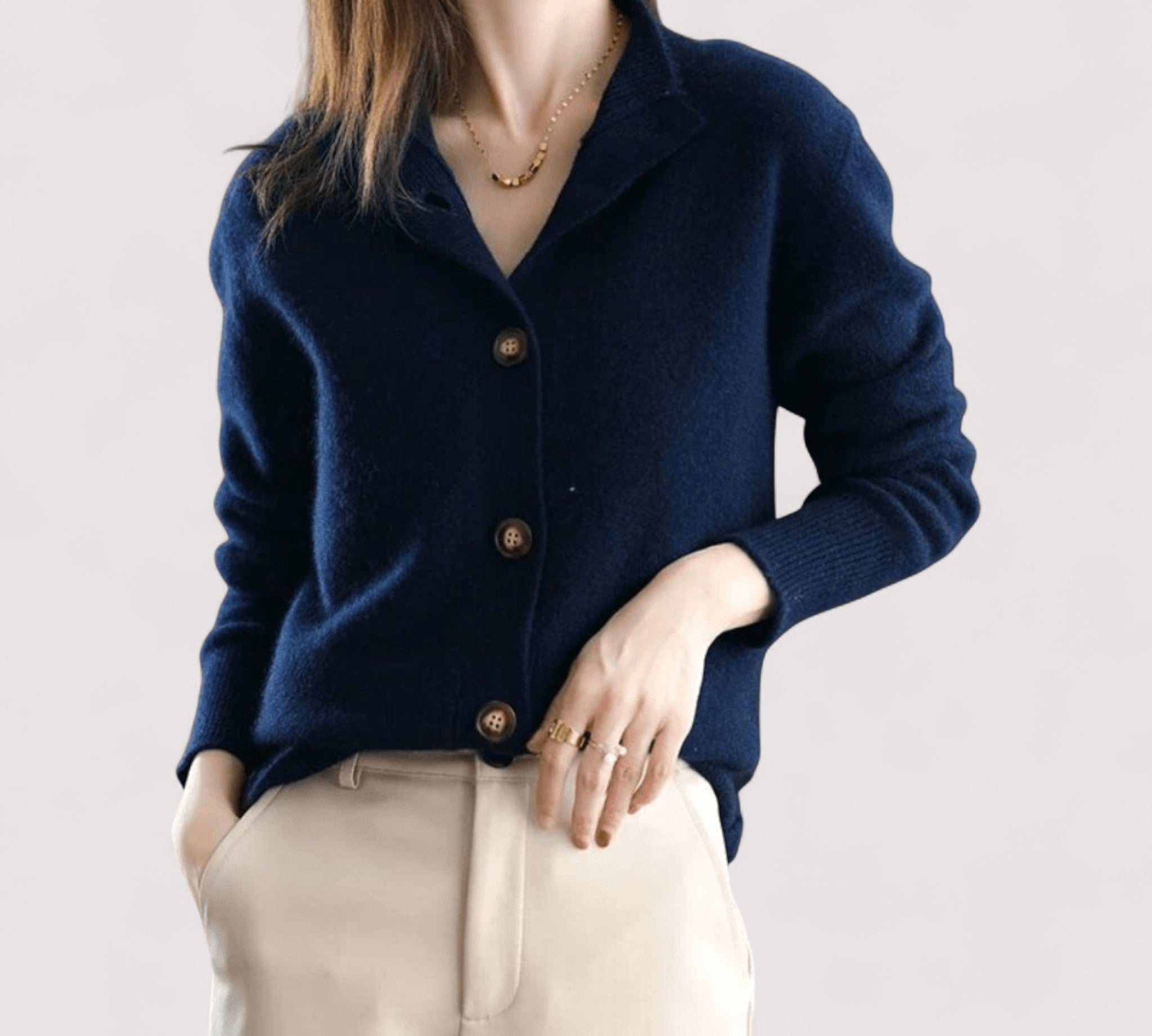 Annie™ | Pleteni kašmir prsluk