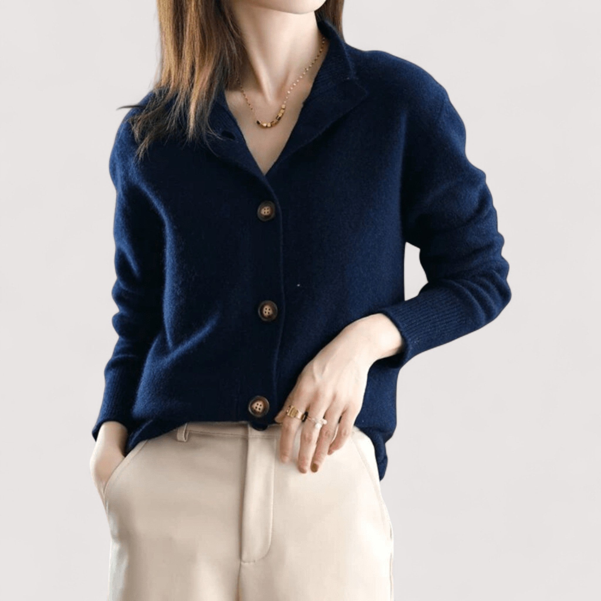 Annie™ | Pleteni kašmir prsluk