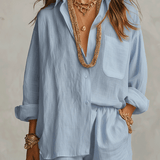 JUNIPER | Boho Oversized Košulja s Laganom Hlačama