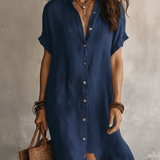 BLAKE | Moderni Boho Opušteni Crni Midi Haljina