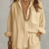 JUNIPER | Boho Oversized Košulja s Laganom Hlačama