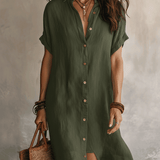 BLAKE | Moderni Boho Opušteni Crni Midi Haljina