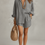 JUNIPER | Boho Oversized Košulja s Laganom Hlačama