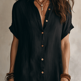 BLAKE | Moderni Boho Opušteni Crni Midi Haljina