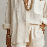 JUNIPER | Boho Oversized Košulja s Laganom Hlačama