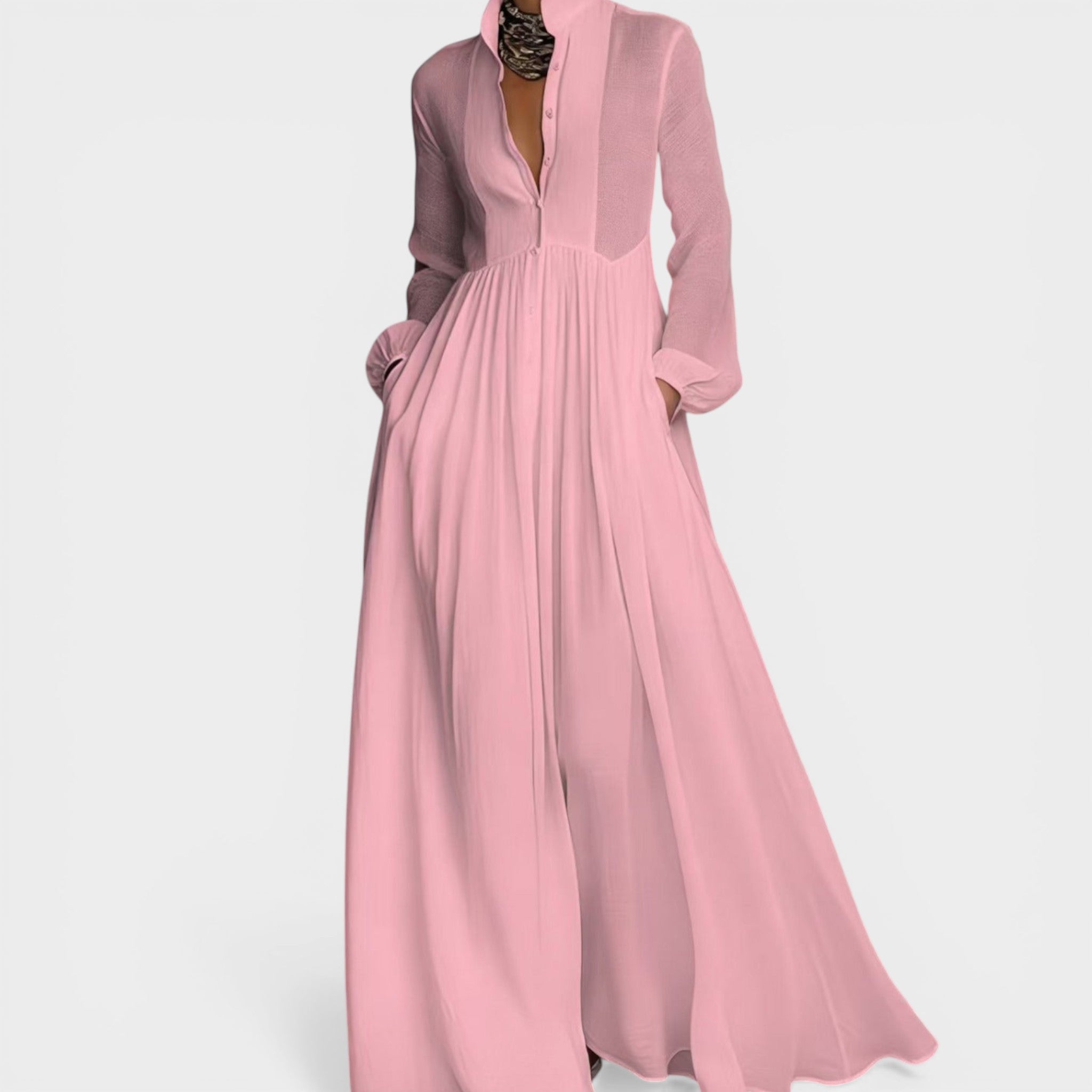 Lorena™ – Elegantna bijela maksi haljina