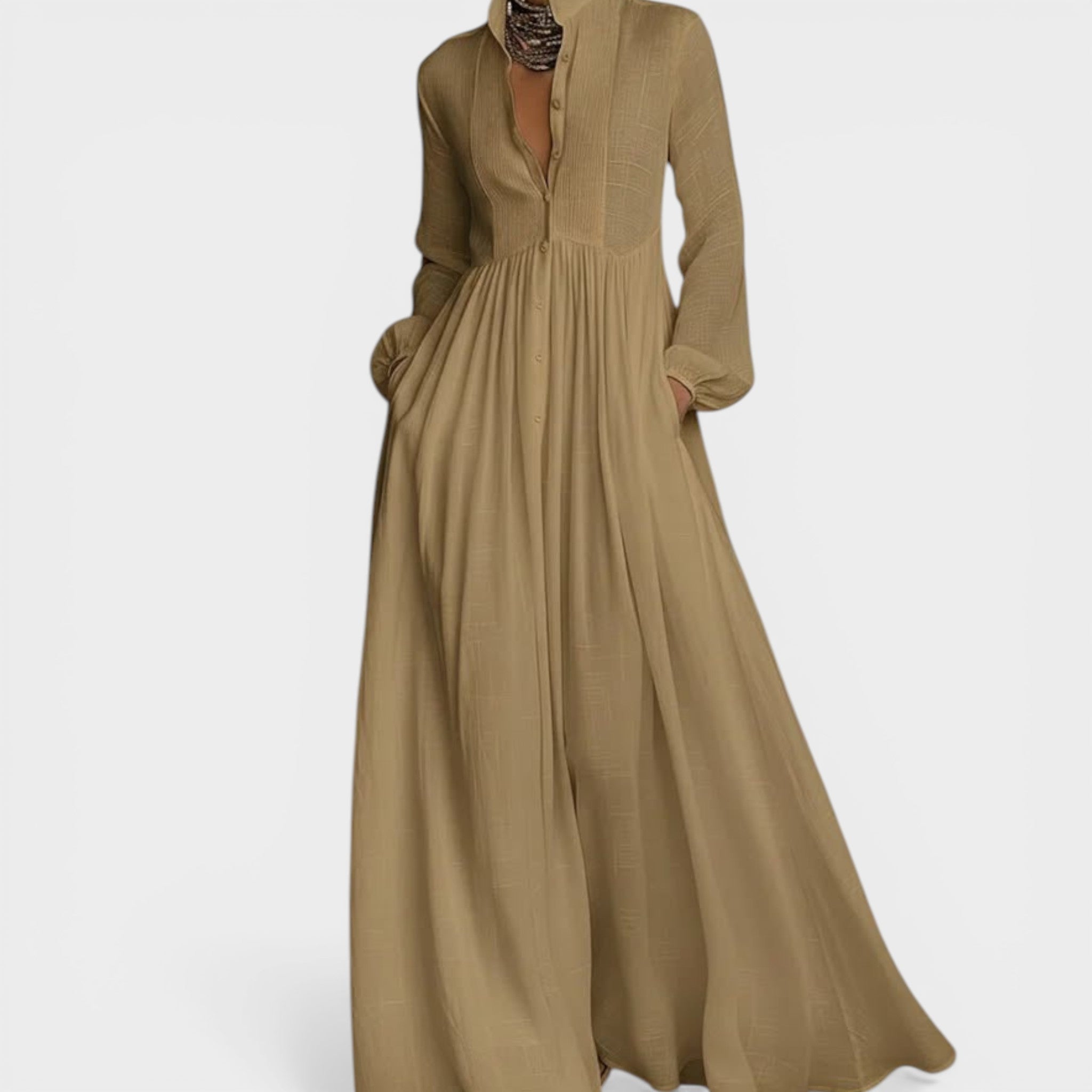 Lorena™ – Elegantna bijela maksi haljina