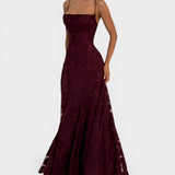Eliza™ – Elegantna bordo maksi haljina