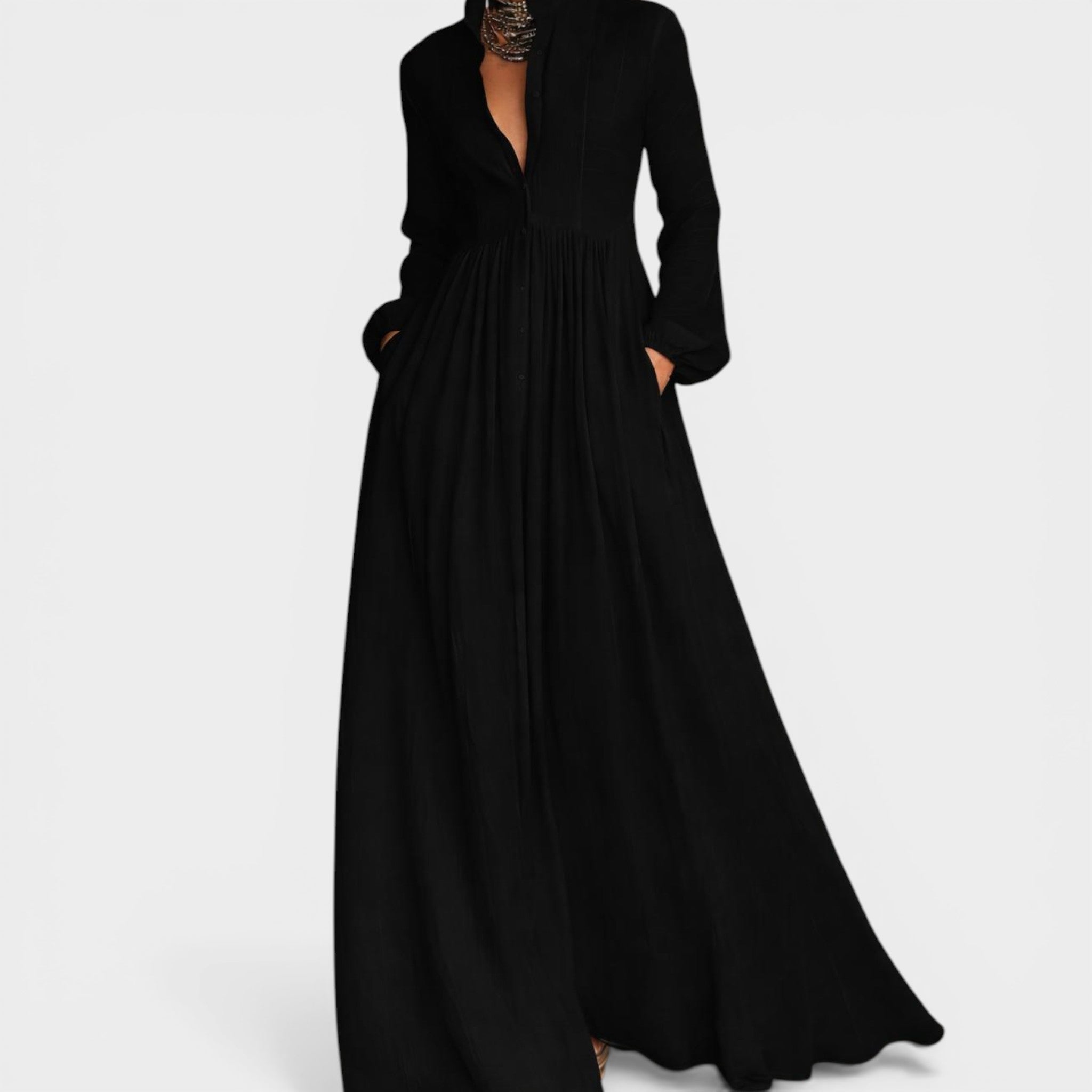 Lorena™ – Elegantna bijela maksi haljina