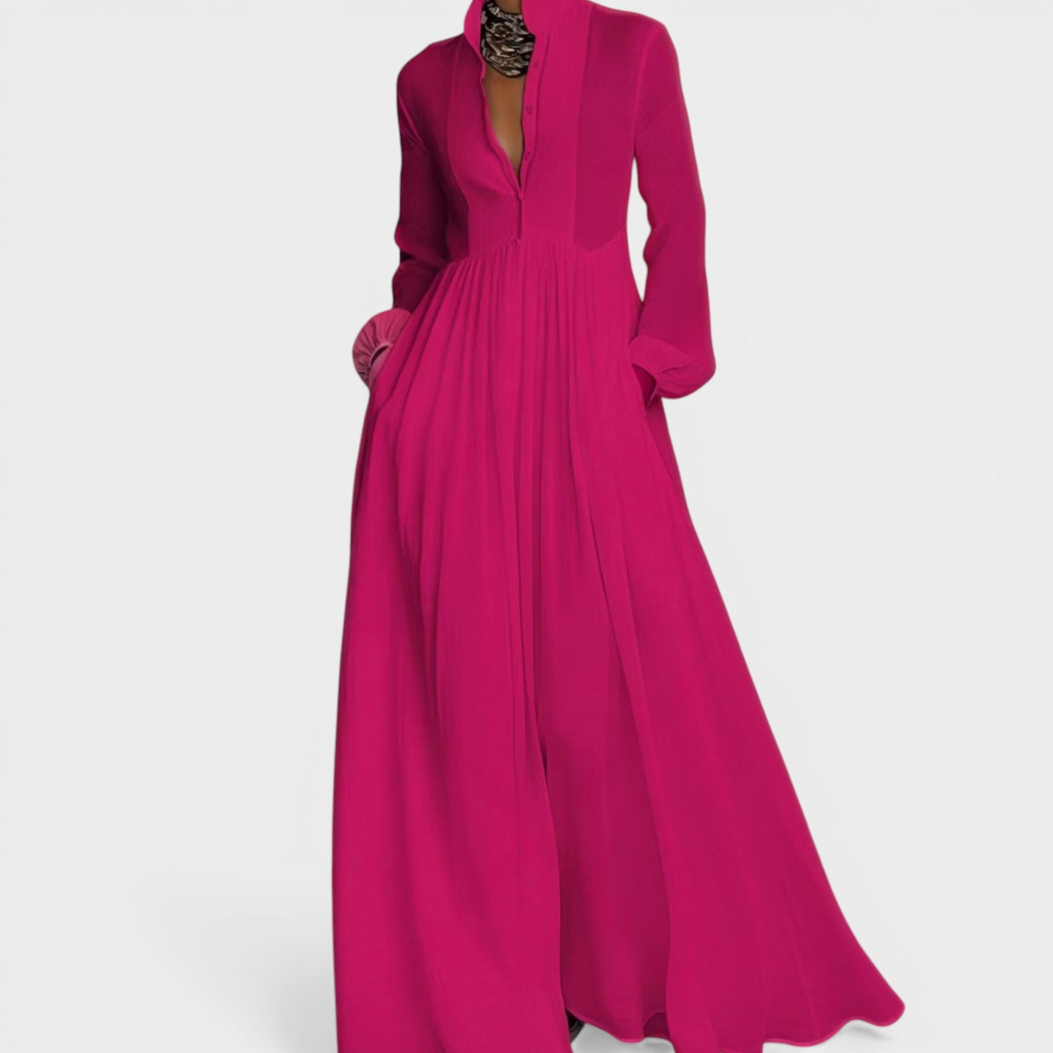 Lorena™ – Elegantna bijela maksi haljina
