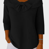 Catalina - Ženski Pulover S Mašnom I Okruglim Izrezom