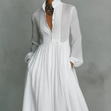 Celine | Proljetna Maxi Haljina s Gumbima
