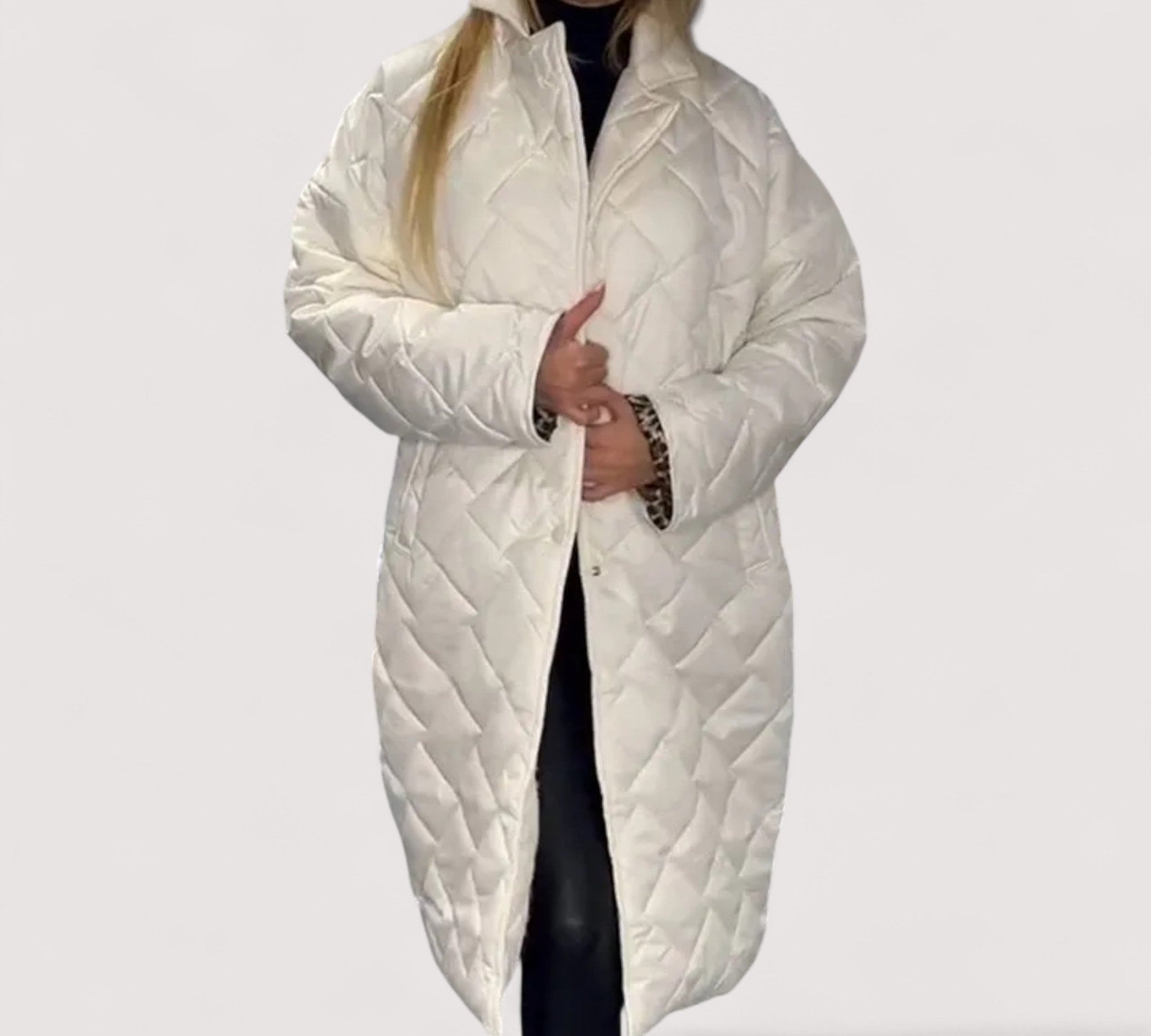 Ofira™ | Reverzibilni prošiveni kaput s podstavom leoparda