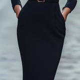 Camille™ | Elegantna haljina na preklop s istaknutim strukom