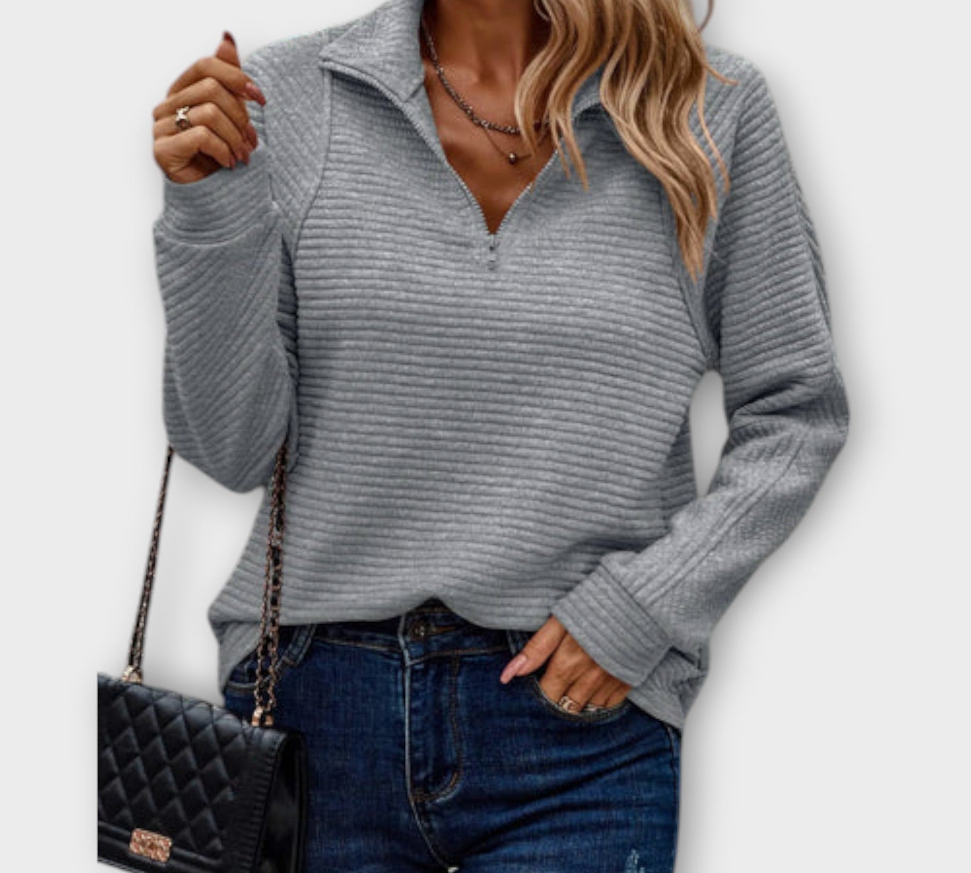 Vilja - Pulover s polu zatvaračem