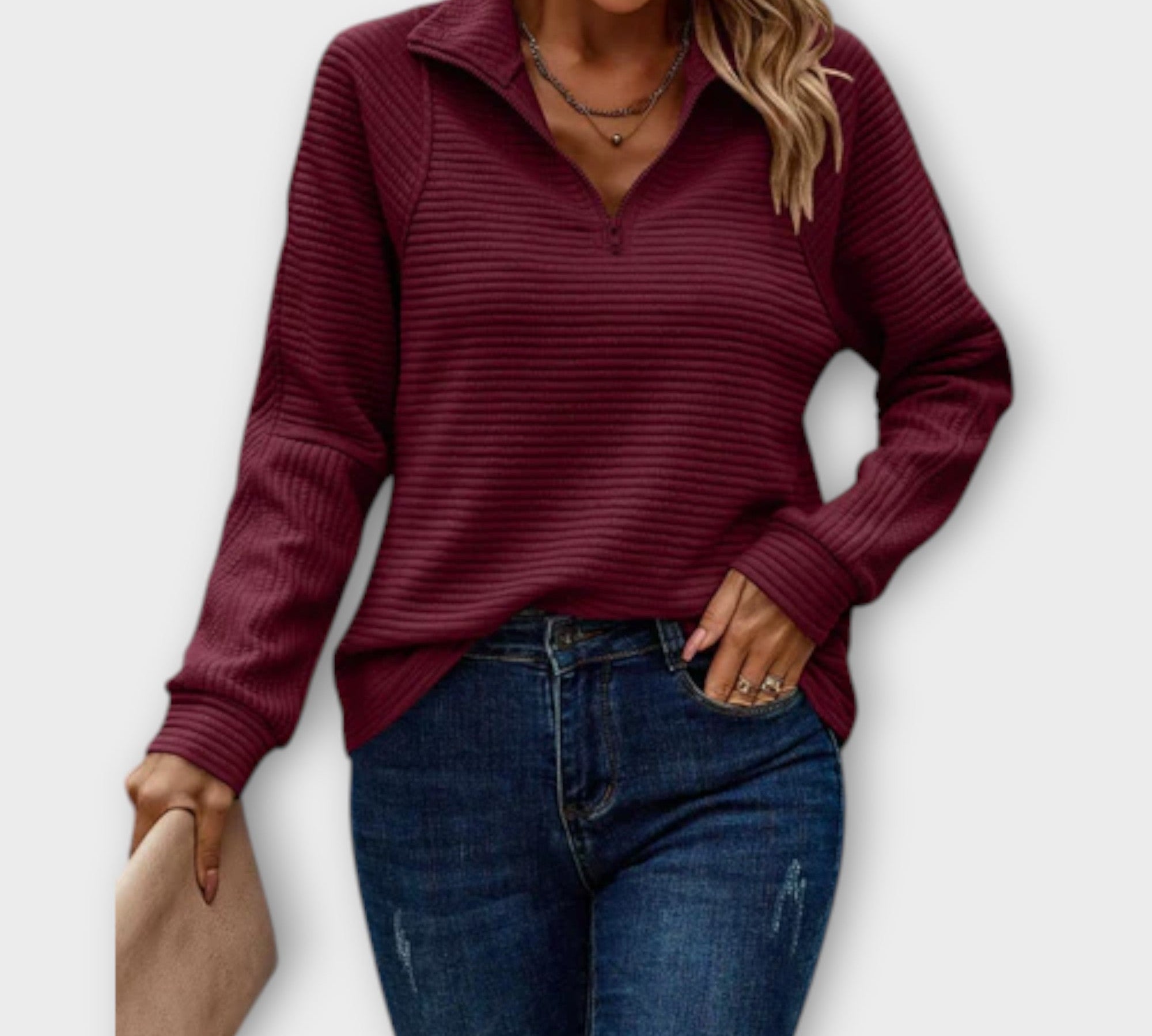 Vilja - Pulover s polu zatvaračem