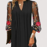 Magda™ | Elegantna mini-haljina s prozirnim rukavima