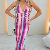 Iris | ženski Wedding Guest Crochet Draped haljina for Beach Wedding