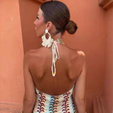 Iris | ženski Wedding Guest Crochet Draped haljina for Beach Wedding