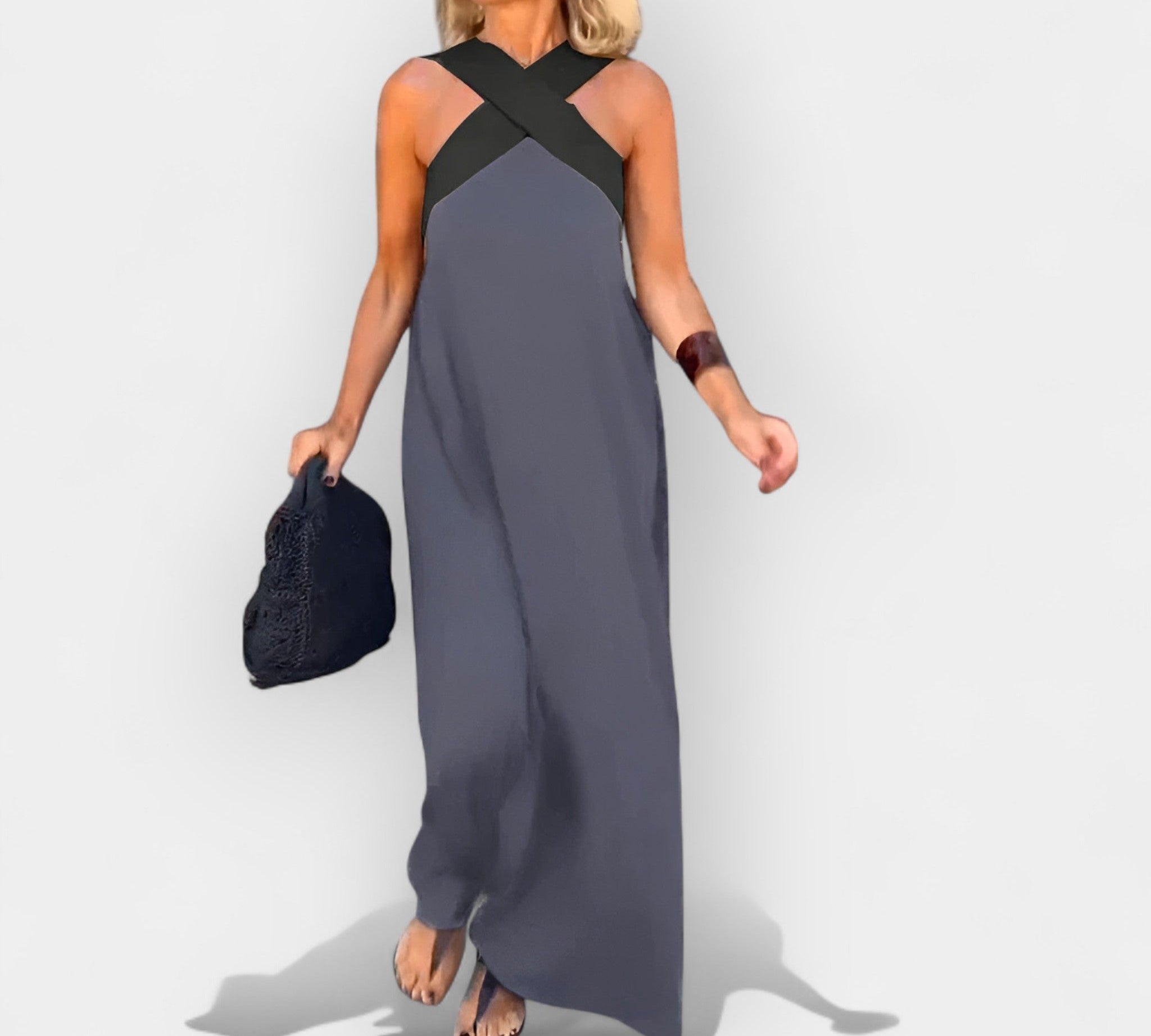 Lagana haljina s Kružnom Vratom