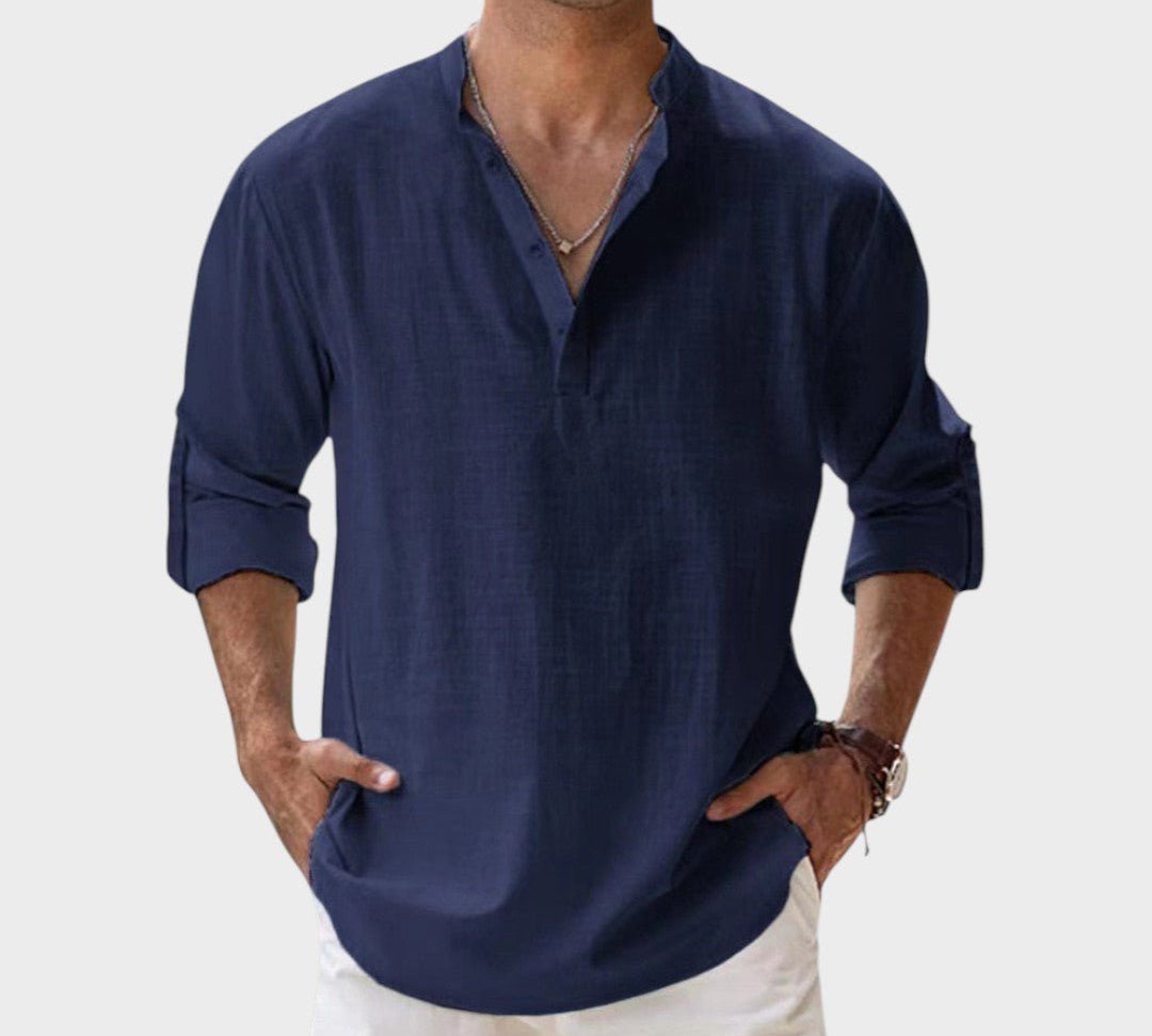 Mikkel - Åndbar linnedskjorte