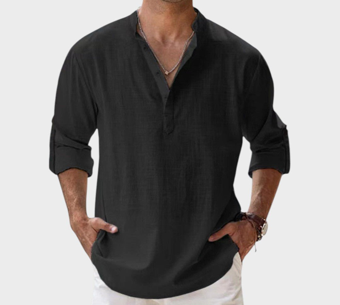 Mikkel - Åndbar linnedskjorte