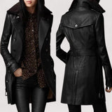 Valentina™ | Elegantni kožni kaput 3/4 dužine