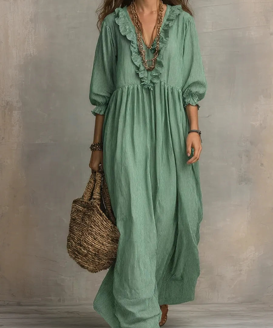 Elowen | Boho Maxi Haljina s Dugim Rukavima