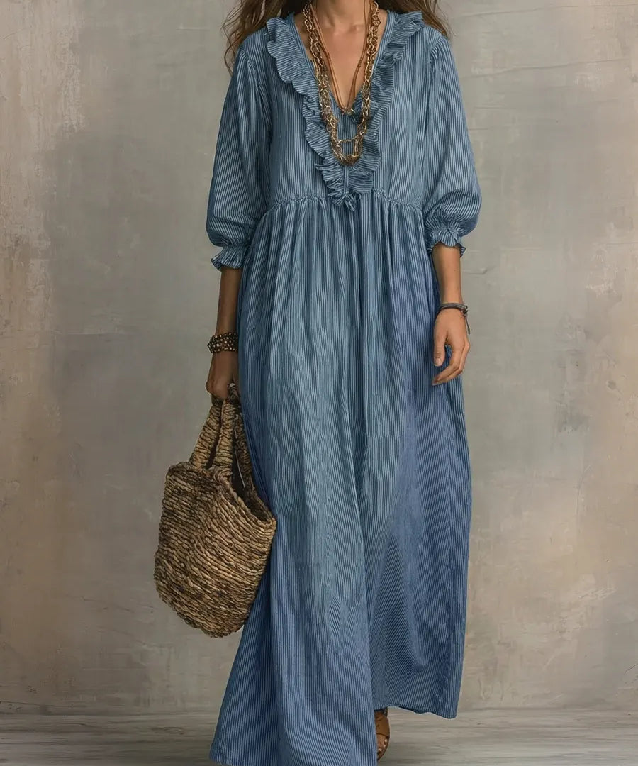 Elowen | Boho Maxi Haljina s Dugim Rukavima
