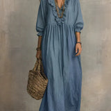 Elowen | Boho Maxi Haljina s Dugim Rukavima