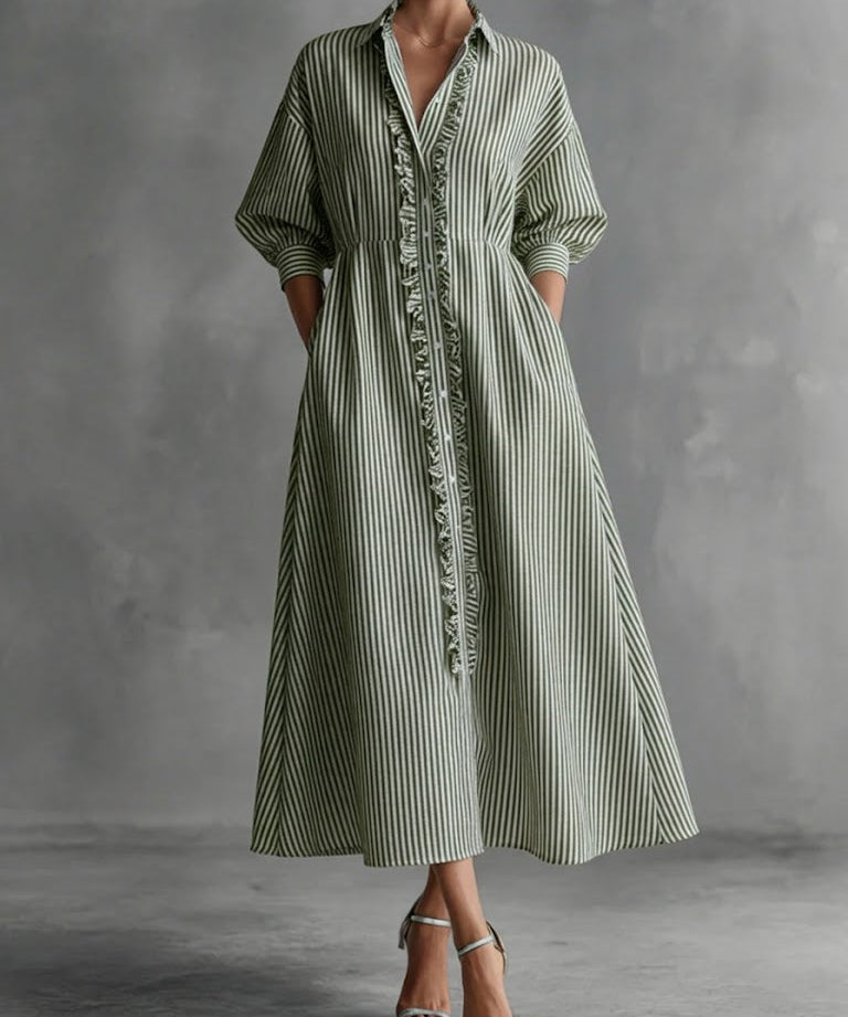 Elin | Stripe Maxi Haljina