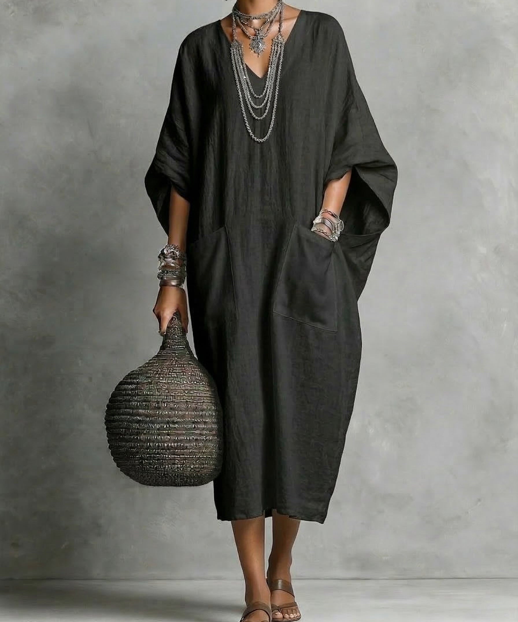 Kaia | Opušteni Kaftan Maxi Haljina