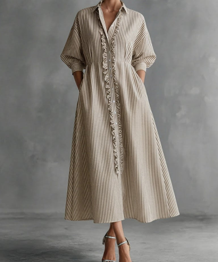 Elin | Stripe Maxi Haljina