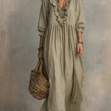 Elowen | Boho Maxi Haljina s Dugim Rukavima