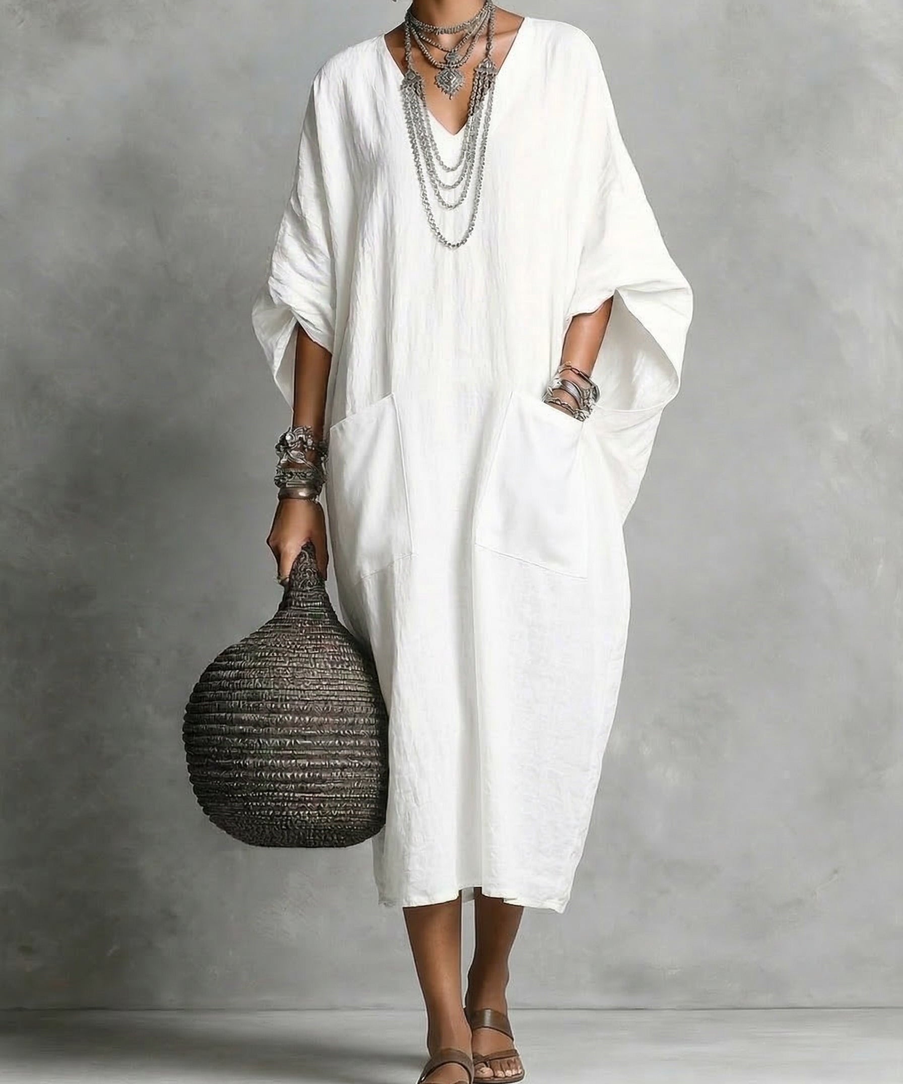 Kaia | Opušteni Kaftan Maxi Haljina