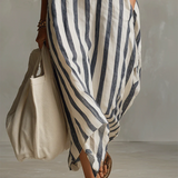 Liora | Prugasta Oversized Maxi Haljina