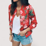 Lidia™ | Stilizirana bomber jakna s cvjetnim uzorkom