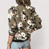 Lidia™ | Stilizirana bomber jakna s cvjetnim uzorkom