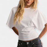 Majica s Udubljenim Širokim Rukavima