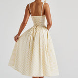 Ysabel – Modern Gingham Midi haljina