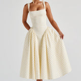 Ysabel – Modern Gingham Midi haljina