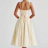 Ysabel – Modern Gingham Midi haljina