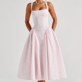 Ysabel – Modern Gingham Midi haljina