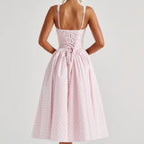 Ysabel – Modern Gingham Midi haljina