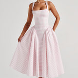 Ysabel – Modern Gingham Midi haljina