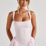 Ysabel – Modern Gingham Midi haljina