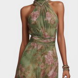 Livia | Maxi Halter Haljina s Cvjetnim Uzorkom