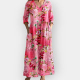 Cvatko cvjetna haljina s prozračnom siluetom