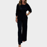 Ženski Mekani Set od 2 Dijela s Dugim Rukavima i Udobnim Krojem